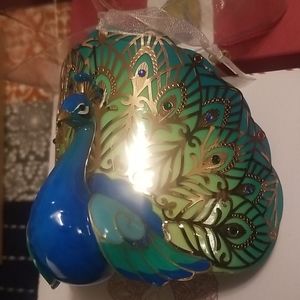 Peacock Porcelain Hallmark Ornament